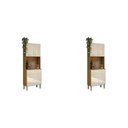 Ver imagem 2 de Kit Armário Cozinha Compacta 143cm x 163cm 8 Portas 4 Gavetas Serena Amadeirado/Off White