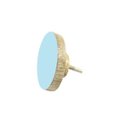 Ver imagem 1 de PUXADOR MADEIRA REDONDO PEQUENO AZUL CLARO A3XL3XC2,5CM - BESHA