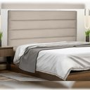 Ver imagem 5 de Cabeceira Decorativa 1,95M King Size Guess Suede Bege - Gran Belo
