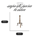 Ver imagem 3 de Par de Suportes para Lenha (Andiron) em Metal Dourado Luxo - 50CMX30CMX30CM