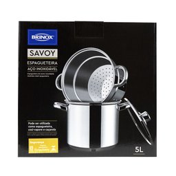 Espagueteira Brinox Savoy Aço Inox Indução Tampa Vidro 5 Litros - 2