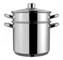 Ver imagem 3 de Espagueteira Brinox Savoy Aço Inox Indução Tampa Vidro 5 Litros