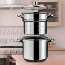 Ver imagem 7 de Espagueteira Brinox Savoy Aço Inox Indução Tampa Vidro 5 Litros