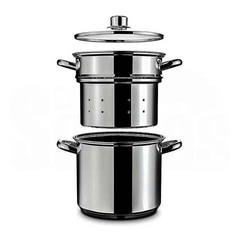 Espagueteira Brinox Savoy Aço Inox Indução Tampa Vidro 5 Litros