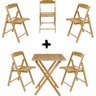Kit Mesa e 5 Cadeira de Madeira Dobrável Tramontina - 1