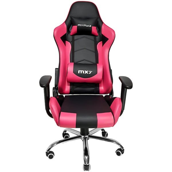 Cadeira Gamer Mx7 Giratória Preto/rosa
