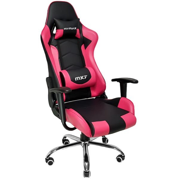 Cadeira Gamer Mx7 Giratória Preto/rosa - 2