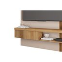 Ver imagem 4 de Painel Home P/ Tv até 65 Pol Jade Ripada 150x183cm Buriti/fendi - Caemmun