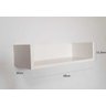 2 Prateleiras para Livros em MDF Branco 60x20x11,5 - 2