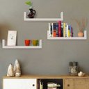 Ver imagem 1 de Trio Prateleiras U 40x15 Mdf 15mm Branco Nicho Livros