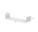 Ver imagem 2 de Trio Prateleiras U 40x15 Mdf 15mm Branco Nicho Livros