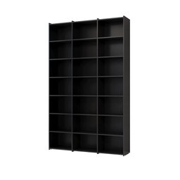 Estante Livreiro Multiuso Escritório 18 Nichos Montenegro - Preto - 1