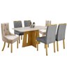 Mesa de Jantar Dasala Paloma com 4 Cadeiras Viana e 2 Cadeiras Megam em Veludo - 2