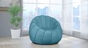 Ver imagem 6 de Poltrona Decorativa Base Giratória Concha Veludo Azul Tiffany