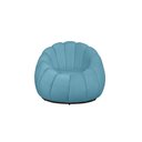 Ver imagem 3 de Poltrona Decorativa Base Giratória Concha Veludo Azul Tiffany