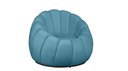 Ver imagem 1 de Poltrona Decorativa Base Giratória Concha Veludo Azul Tiffany