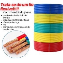 fio cabo flexivel 6mm rolo 100 metros MAXTOP:verde - 5