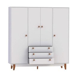 Guarda Roupa Casal 4 Portas 3 Gavetas Vintage - 8 Guarda Roupa Casal 4 Portas 3 Gavetas Vintage - 8