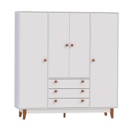 Guarda Roupa Casal 4 Portas 3 Gavetas Vintage - 11 Guarda Roupa Casal 4 Portas 3 Gavetas Vintage - 11