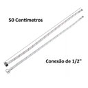 Ver imagem 2 de Engate Monocomando Mangueira Flexível Misturador Metal (par)