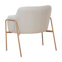 Ver mais imagens de Poltrona Jade Base Aço Ouro Fosco Tecido Linho Off White - Nexta Casa