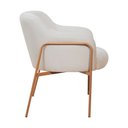 Ver imagem 7 de Poltrona Jade Base Aço Ouro Fosco Tecido Linho Off White - Nexta Casa