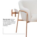 Ver imagem 5 de Poltrona Jade Base Aço Ouro Fosco Tecido Linho Off White - Nexta Casa