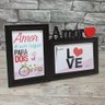 Porta Retrato Duplo 10x15 Acrílico Amor Square PF-1067PO - 1