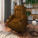 Ver imagem 1 de Poltrona do Papai Reclinável Sala de Cinema Crihs LIFT com Massagem e Aquecimento PU Whisky G23 - Gran Belo