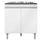 Ver imagem 1 de Balcão Gabinete Tiffany Cooktop 2 Portas para Cozinha Branco - Bela Móveis