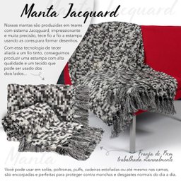 Manta Decorativa para Sofá Gigante Jacquard 1,8x1,4M Pixel-Mt101 - 2