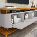 Ver imagem 2 de Rack para Sala de Estar Tv 75 Pol Orgânico Maui B02 Naturalle Off White - Lyam Decor