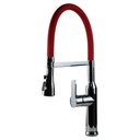 Ver imagem 1 de Misturador Monocomando Cozinha Bica Móvel com Ducha Duchamp Red Chrome - 00048