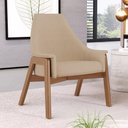 Ver imagem 6 de Poltrona Decorativa Sakura L02 Linho Bege Escuro - Lyam Decor