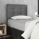 Ver imagem 2 de Cabeceira Estofada Cama Solteiro 90 cm Suede Cinza