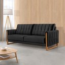 Ver imagem 1 de Sofá Lottus 170cm Veludo Premium Conforto e Design Moderno:preto
