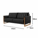 Ver imagem 4 de Sofá Lottus 170cm Veludo Premium Conforto e Design Moderno:preto