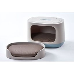 CAMA PUFF BUNKBED PET COM ALMOFADA E TRANSPORTE CURVER BEGE - 2