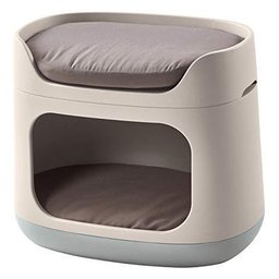 CAMA PUFF BUNKBED PET COM ALMOFADA E TRANSPORTE CURVER BEGE - 1
