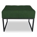 Ver imagem 4 de Puff Lisa Suede Verde Base Metálica Industrial Preto - Pallazio