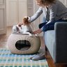 Cama Puff Cozy Pet com Almofada Knit Curver Bege - 3