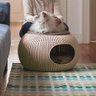 Cama Puff Cozy Pet com Almofada Knit Curver Bege - 2