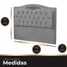 Cabeceira Casal Estofada para Cama Box Maitê Veludo Cinza - 4
