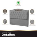 Ver imagem 5 de Cabeceira Casal Estofada para Cama Box Maitê Veludo Cinza
