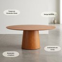 Ver imagem 5 de Mesa de Jantar Oval Organica Genebra Madeira Cinamomo 2,5cm Nozes 1.40x0,9