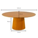 Ver imagem 3 de Mesa de Jantar Oval Organica Genebra Madeira Cinamomo 2,5cm Nozes 1.40x0,9