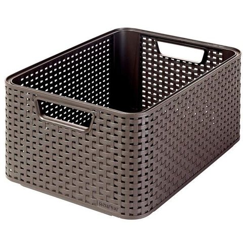CESTOS ORGANIZADORES 18L STYLE CURVER MARROM