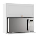 Ver imagem 1 de Armário Aéreo Micro-ondas Unna 1 Porta 80cm Branco - Poliman Móveis