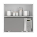 Ver imagem 2 de Armário Aéreo Micro-ondas Unna 1 Porta 80cm Branco - Poliman Móveis