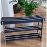 Sapateira Baixa Banco Multiuso Sólida Slim em Madeira mdf Azul Petróleo VAIK Para Sala Quarto - 4